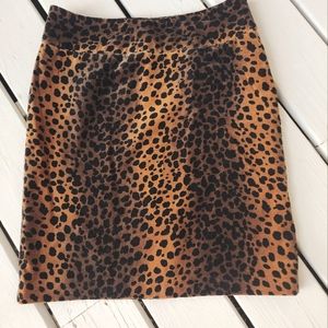 10 Leopard velvety skirt